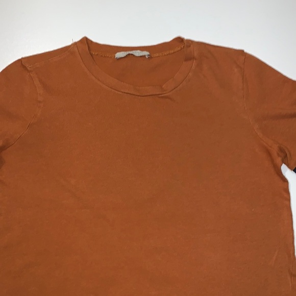 Zara TRF Short Sleeve Flutter Sleeve Crop Top - Picture 3 of 6